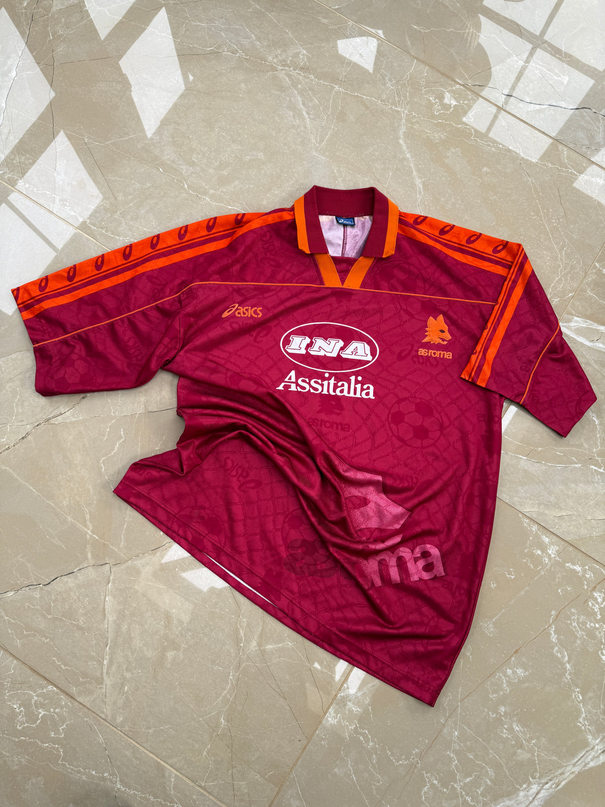 Roma 1995/96 Asics Home Shirt - XL