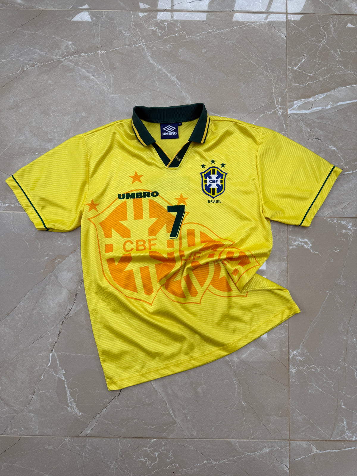 Brazil 1994/97 Umbro Home Shirt - L (#7)