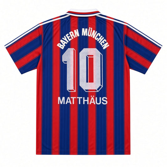 Bayern Munich 1995/97 Adidas Home Shirt - L - (Matthäus #10)