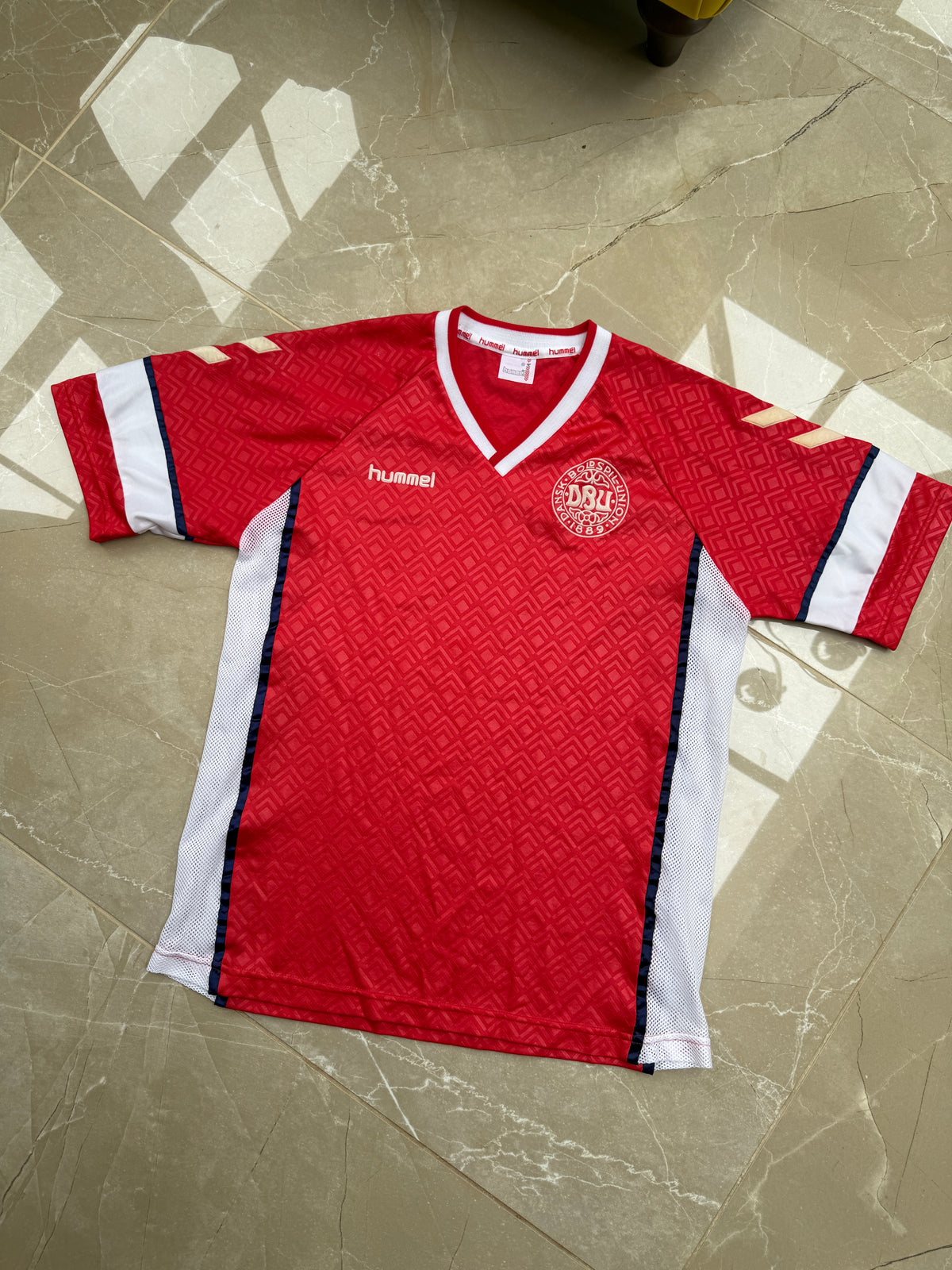 Denmark 1990/92 Hummel Home Shirt - L