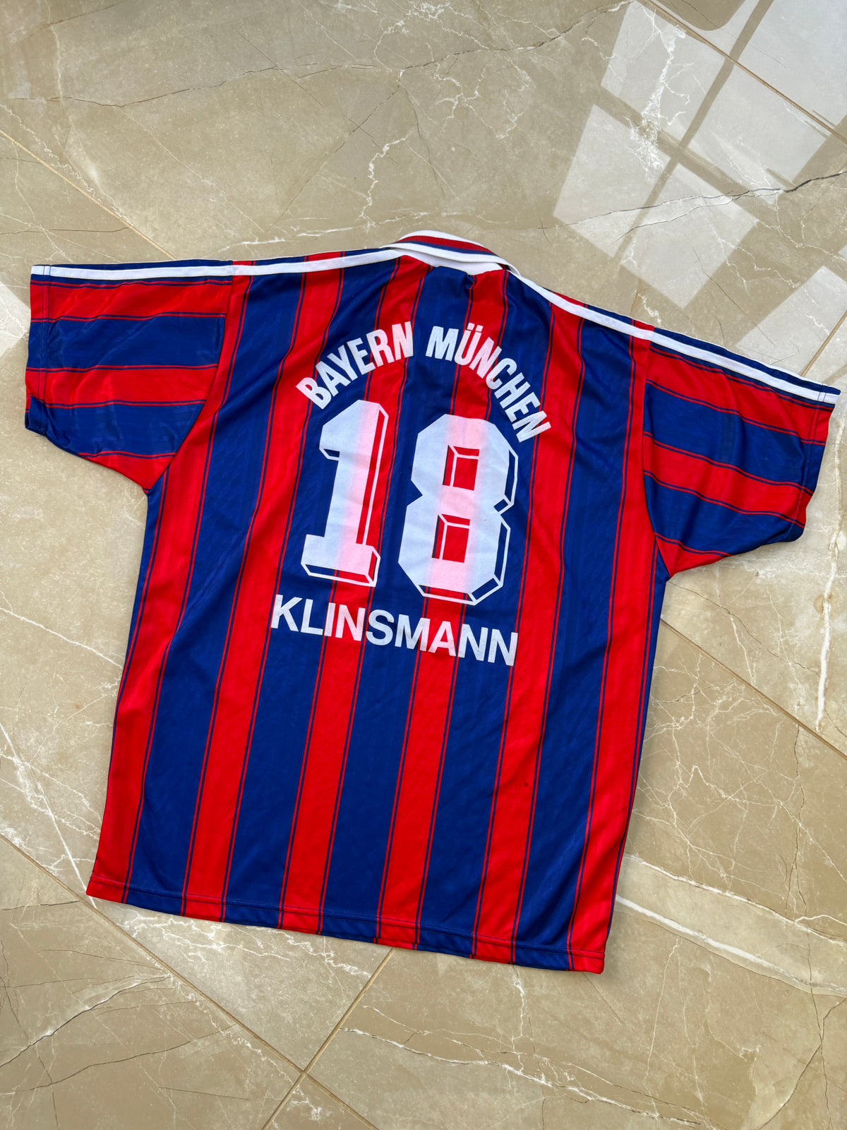Bayern Munich 1995/96 Adidas Home Shirt - L (Klinsmann #18)