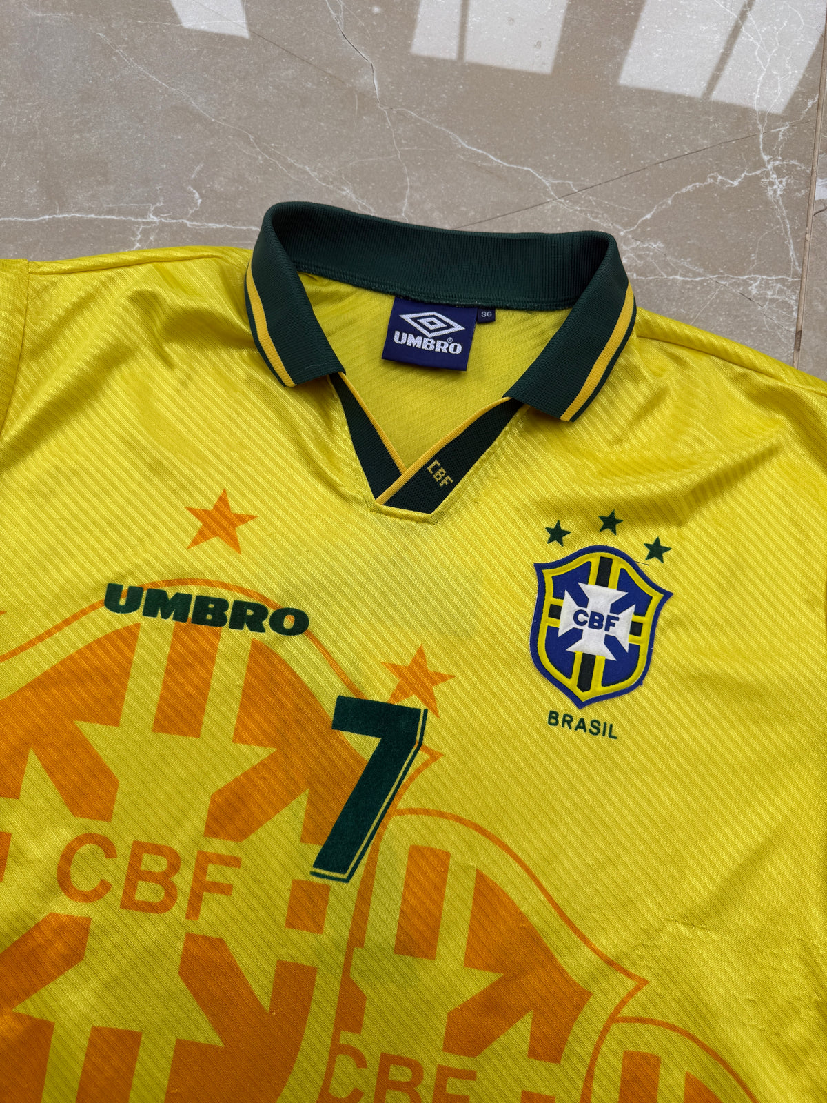 Brazil 1994/97 Umbro Home Shirt - L (#7)