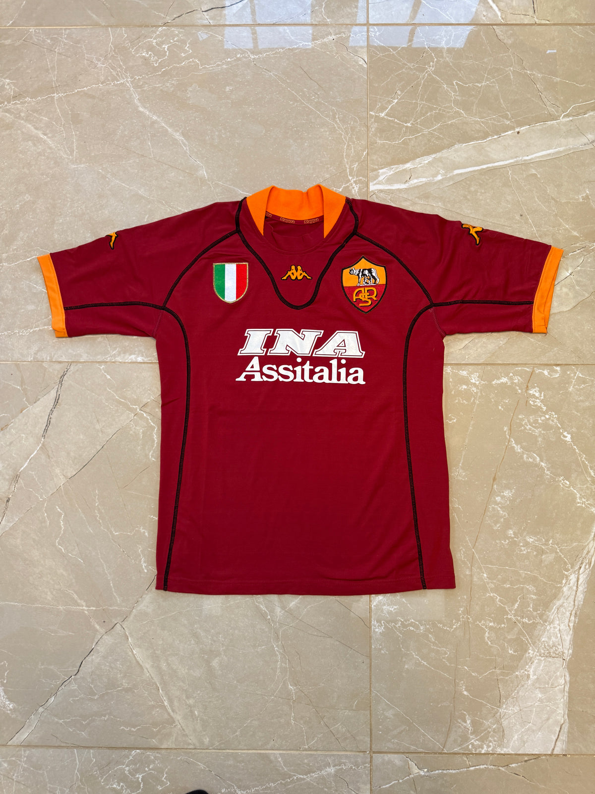 Roma 2001/02 Kappa Home Shirt - M