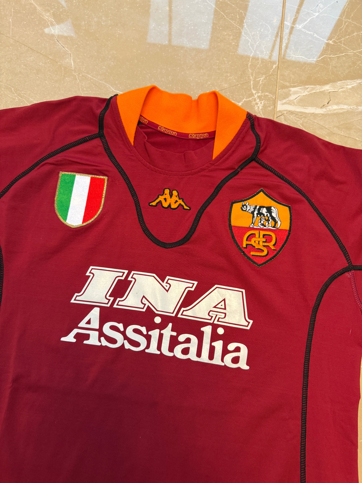 Roma 2001/02 Kappa Home Shirt - M