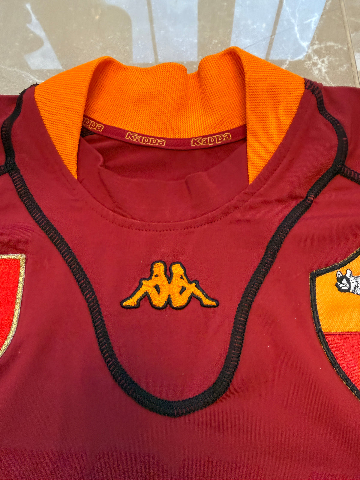 Roma 2001/02 Kappa Home Shirt - M