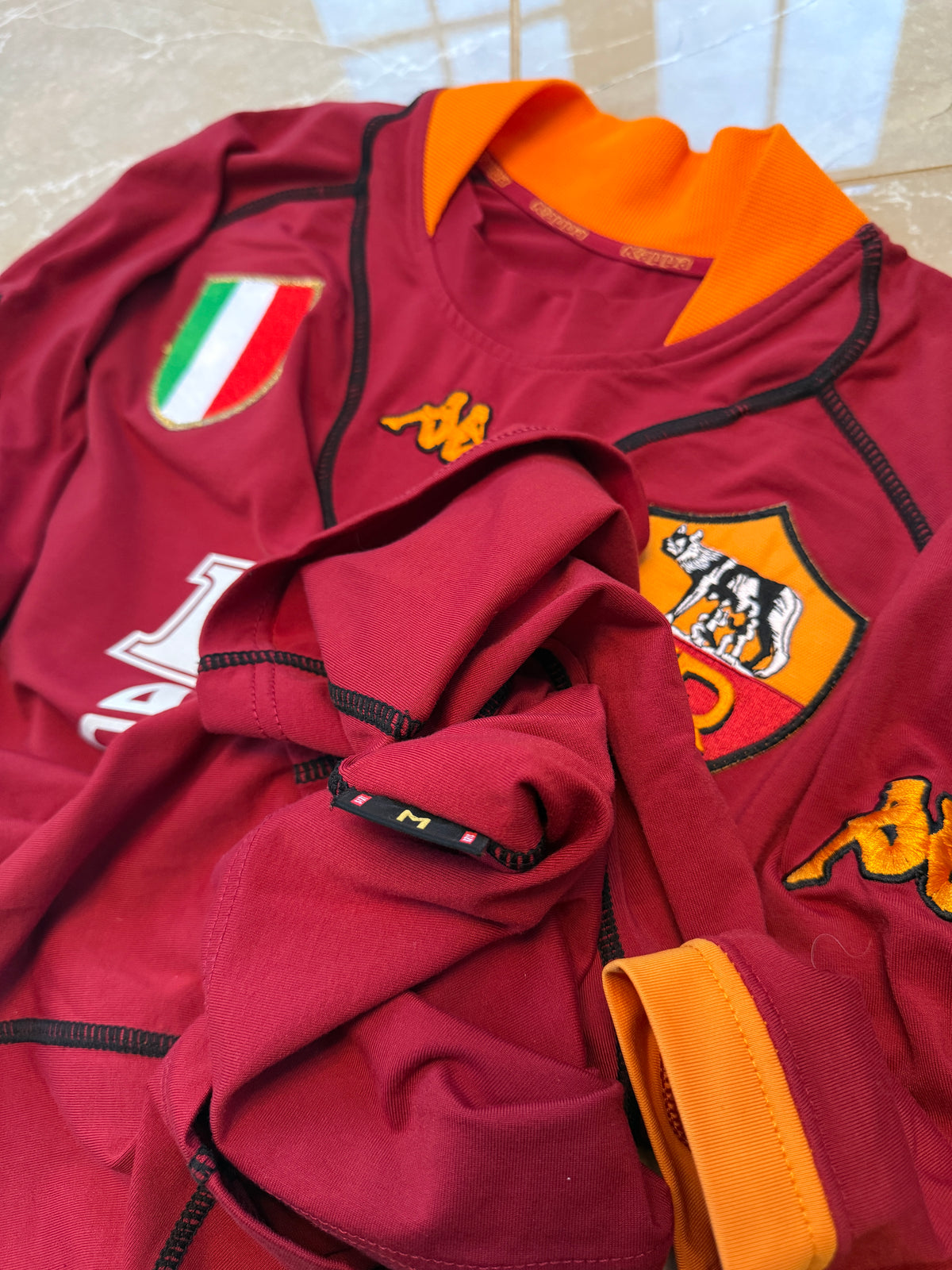 Roma 2001/02 Kappa Home Shirt - M