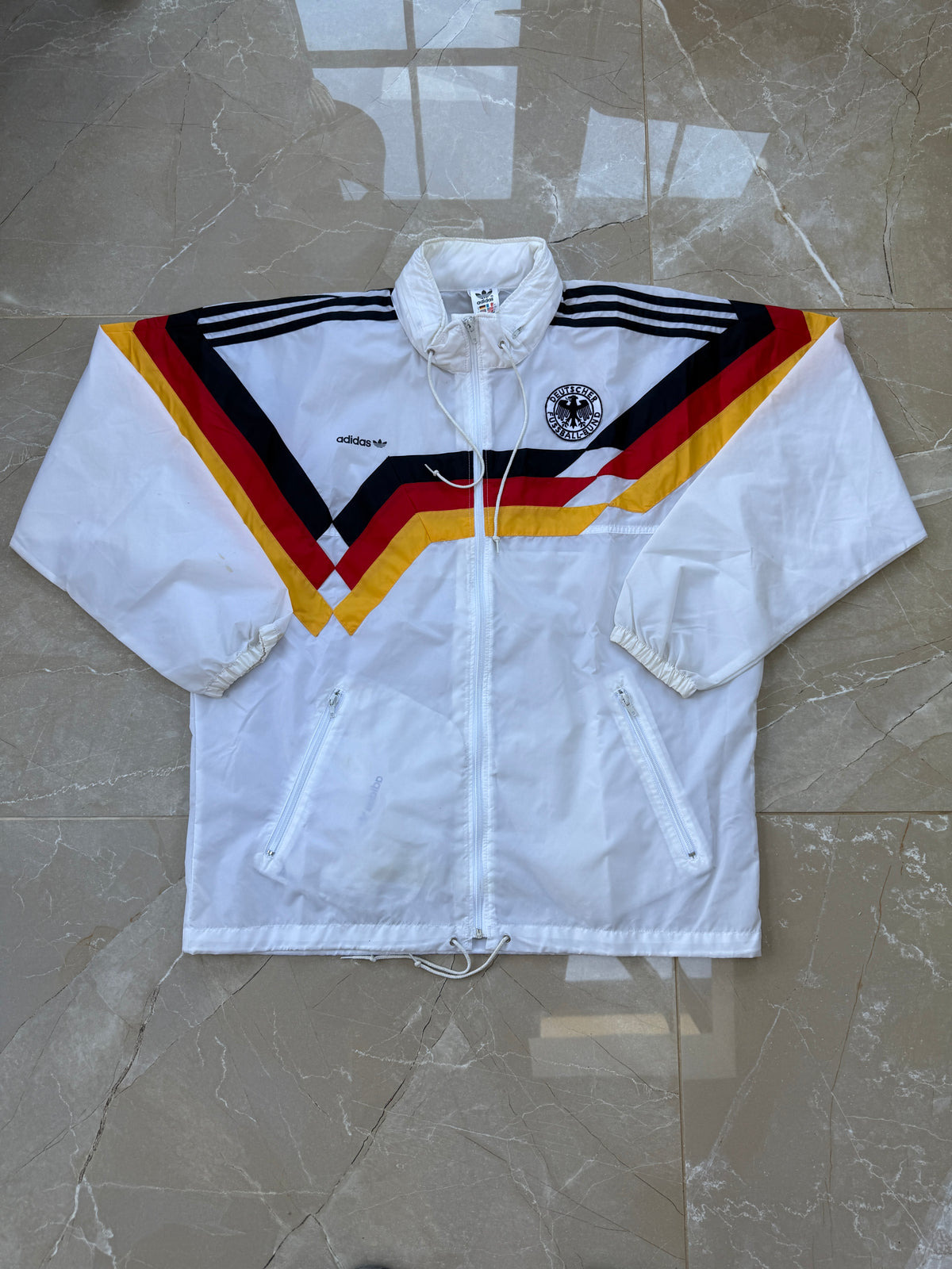 Germany 1988/90 Adidas Windbreaker Jacket - XL